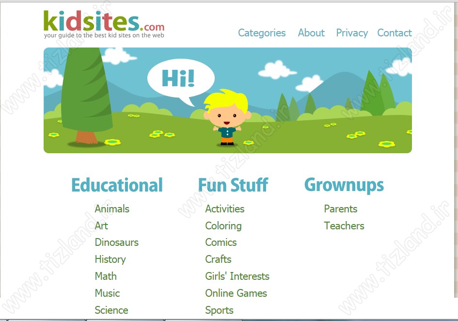 سایت های کودکان
